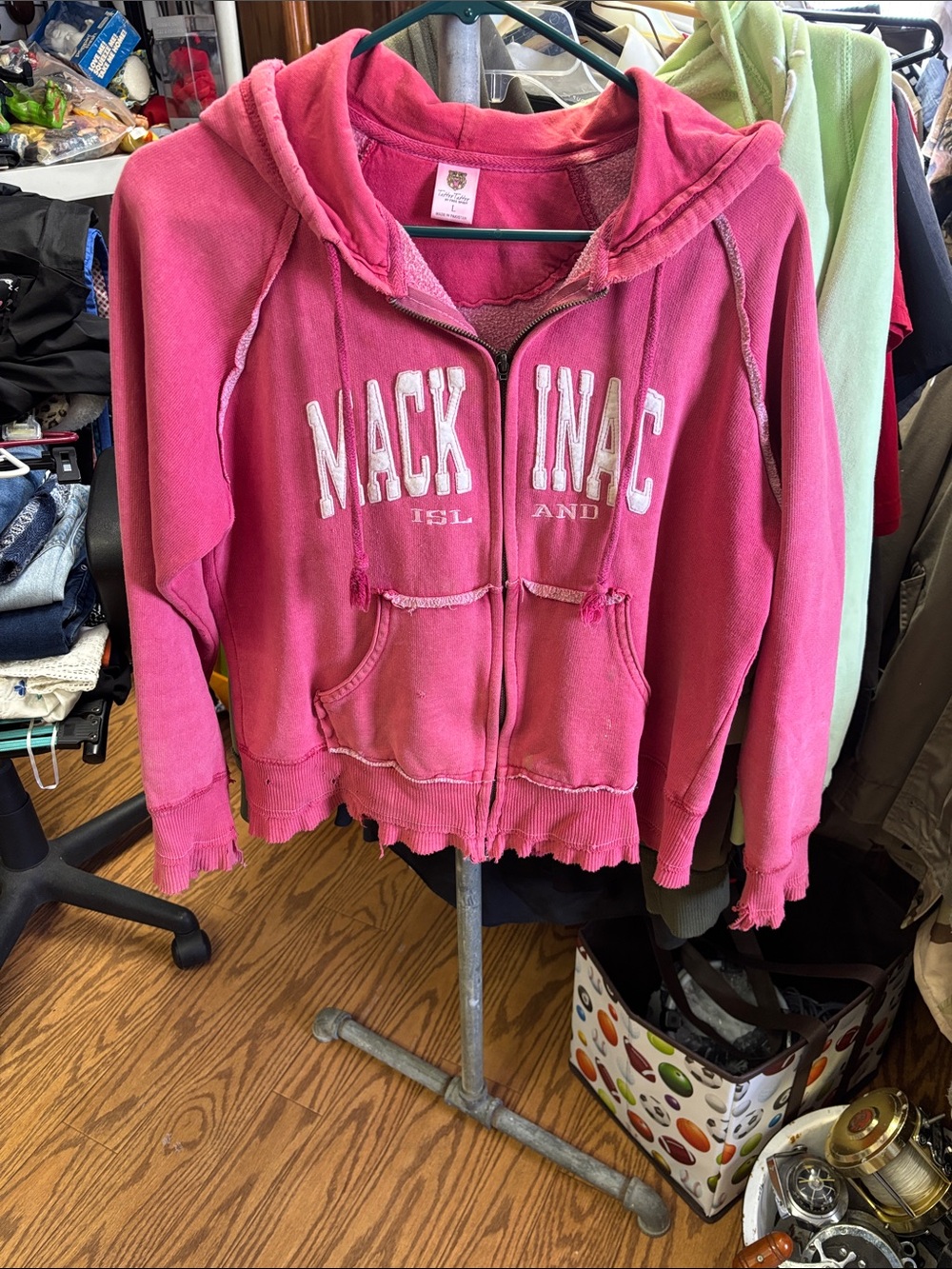 Mackinac Pink Zip-Up Hoodie